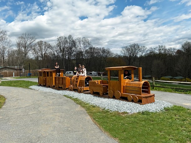 Wooden Train Playset in Jellystone Park™ Quarryville