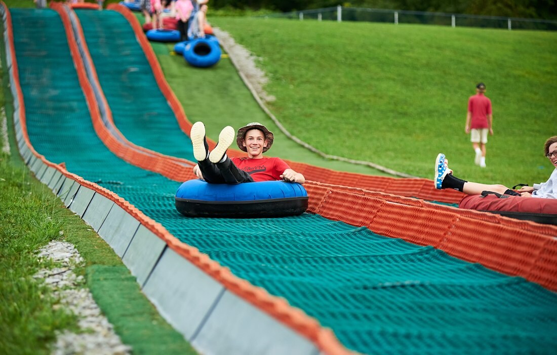 Slide Down Giant Lanes at Jellystone Park™ Mill Run