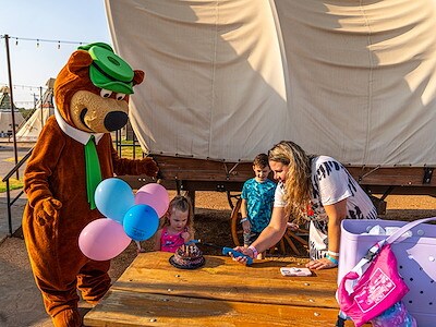 Private wagon ride around the park at Jellystone Park™ Milton