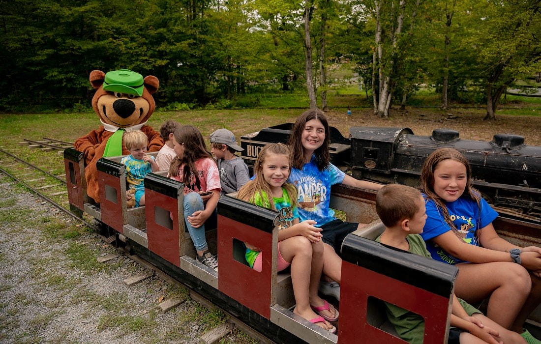 Go for a train ride at Jellystone Park™ Pennsylvania Wilds
