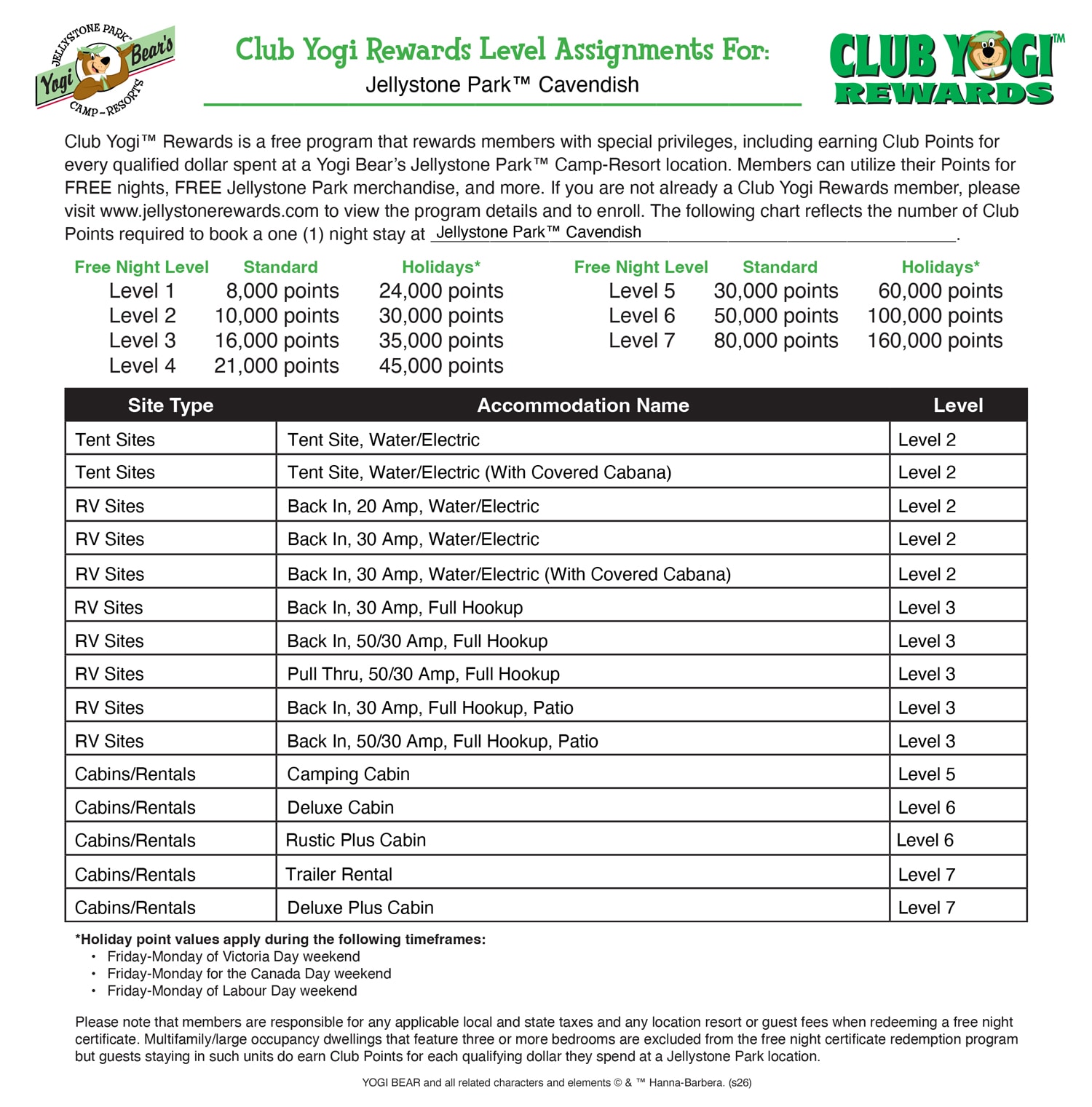 FREE Program for Jellystone Park Guests