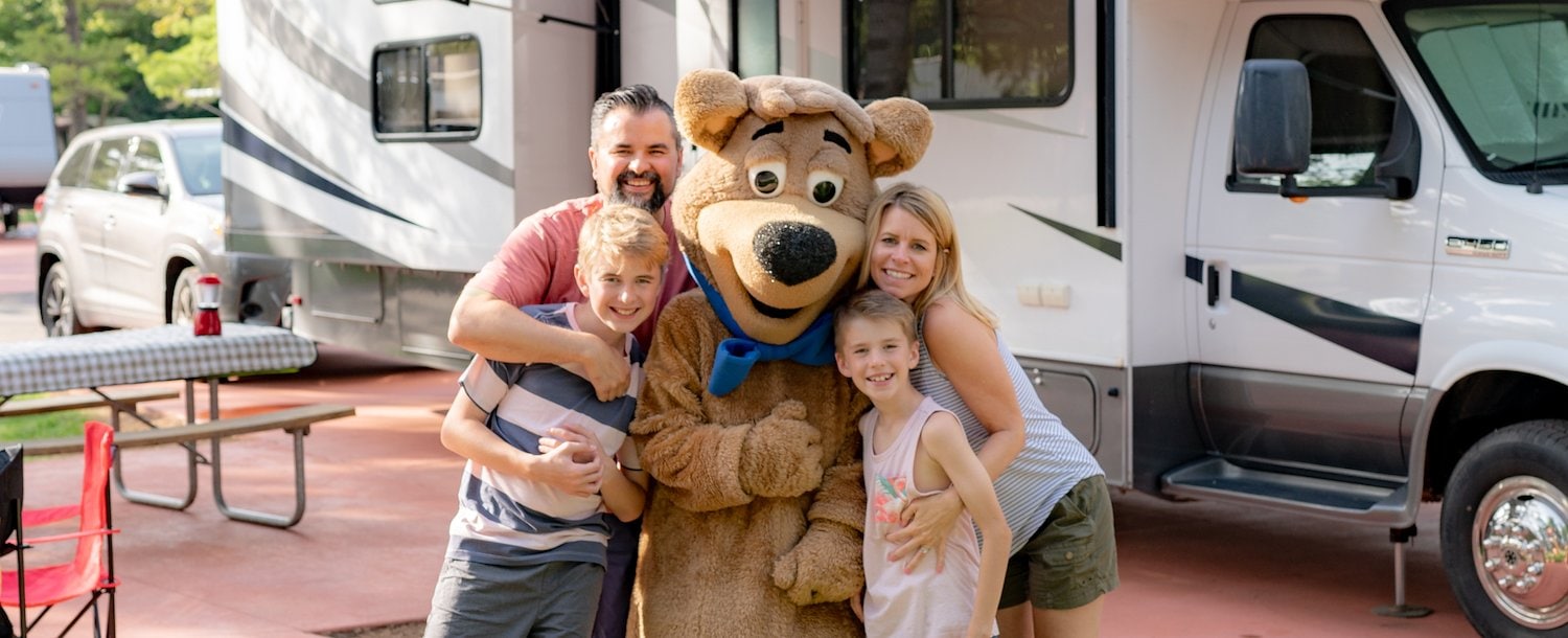 Family at Jellystone Park Cavendish