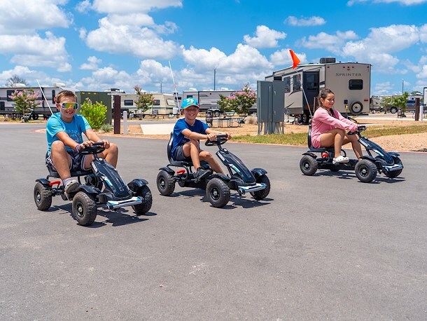Pedal Carts at Jellystone Park Austin North