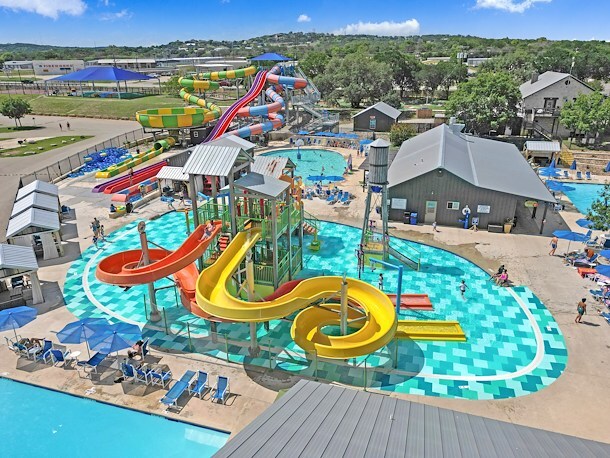 Water playground in Jellystone Park™ Guadalupe River