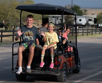 Golf Carts and Limo Carts at Jellystone Park™ Wichita Falls 