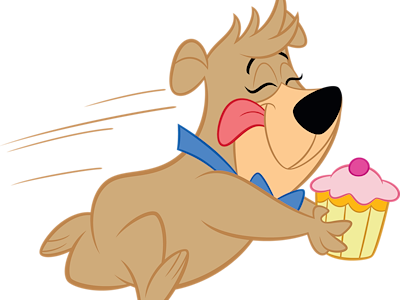 One dozen Yogi Bear themed cupcakes