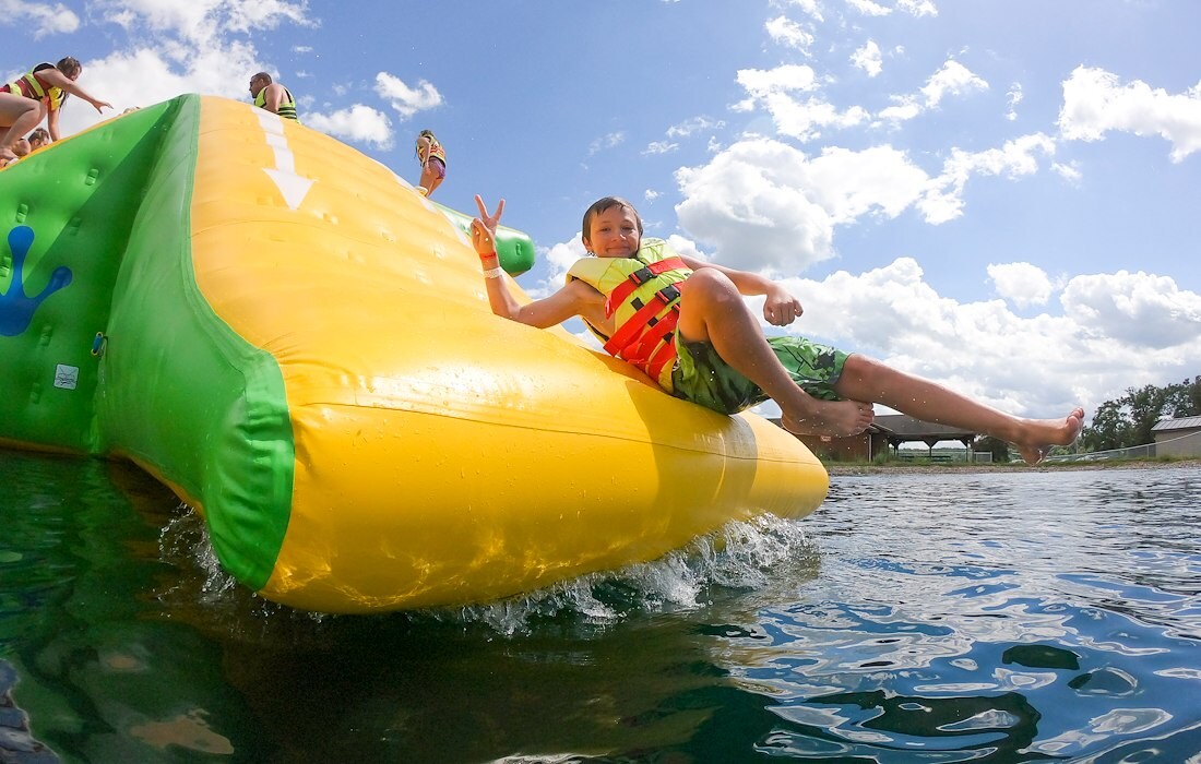 Floating Obstacle Course at Jellystone Park™ Warrens