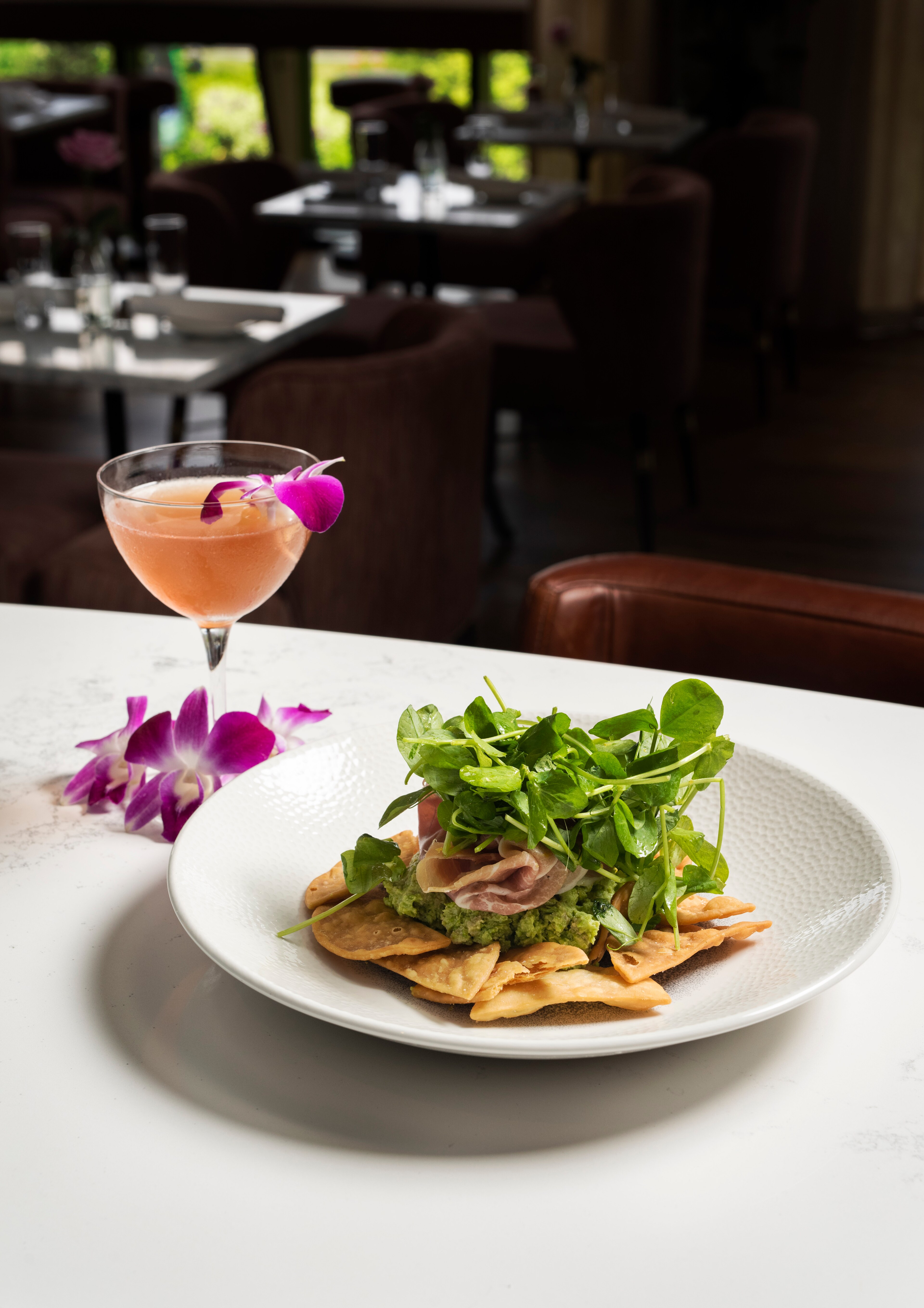 Breakfast served with fresh juice at ROSE Town Kitchen & Bar, Boston Downtown