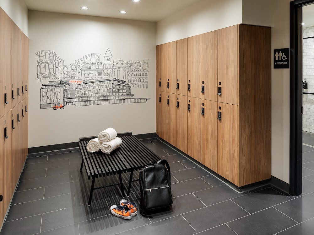 Gym Locker Room At Canopy by Hilton Boston Downtown