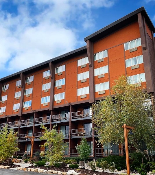 The hotel is located on the side of a mountain, Chula Vista Resort, Wisconsin Dells, Wisconsin