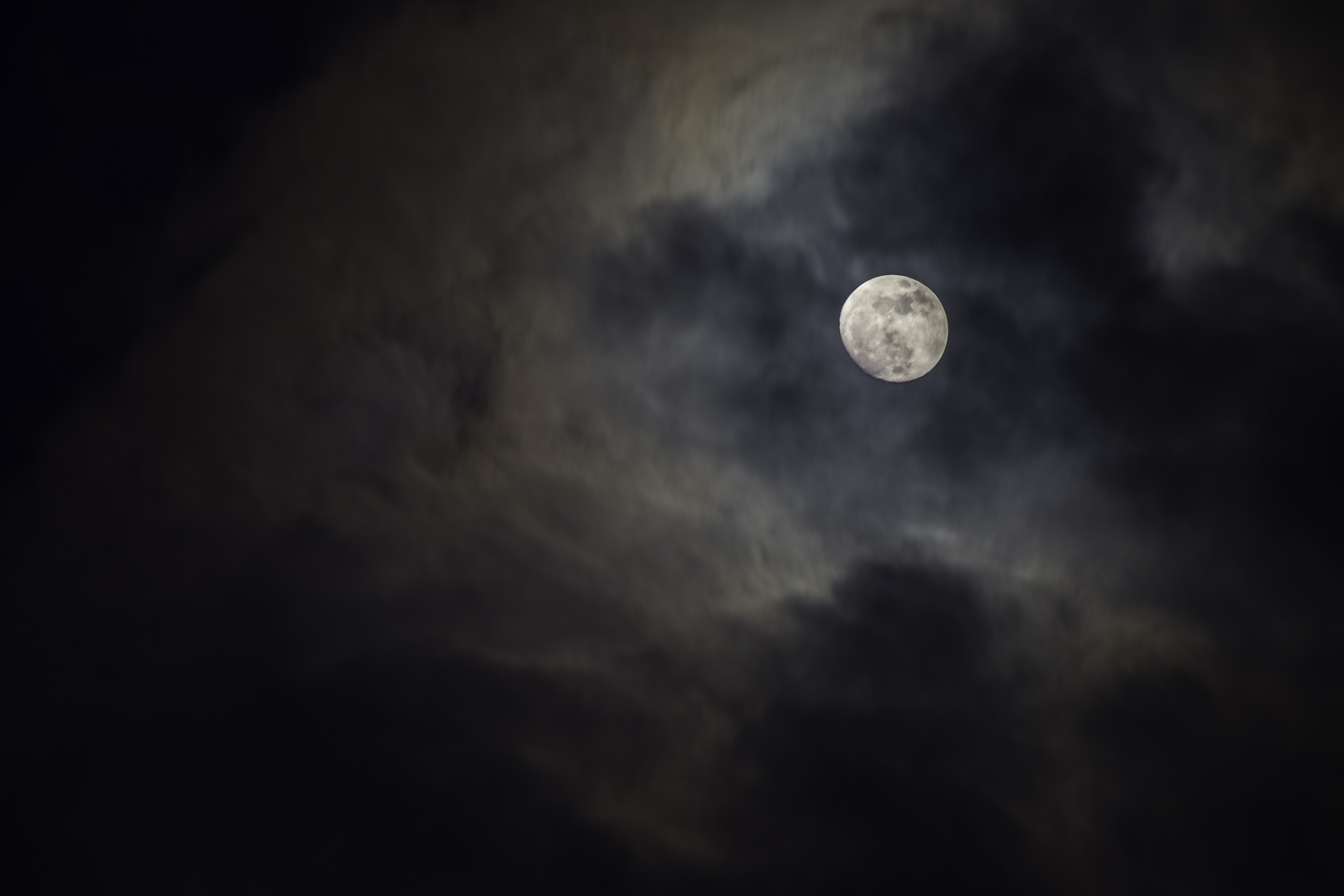 moon in clouds