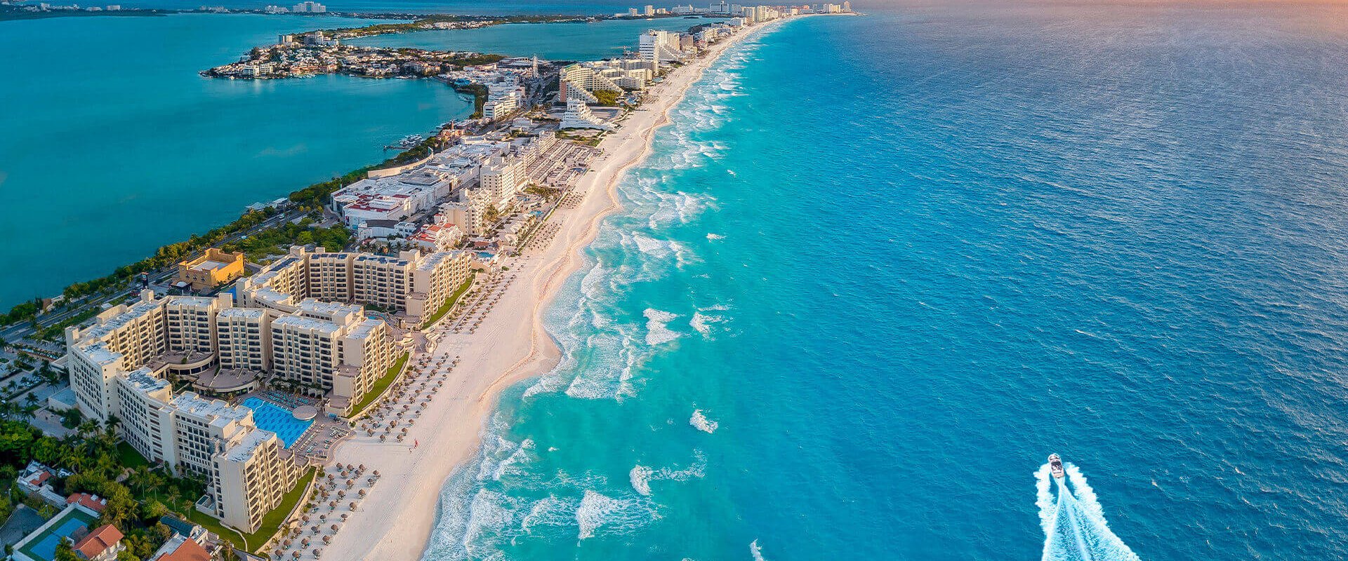 Cancun features numerous beaches