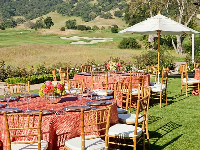 A table set for a wedding