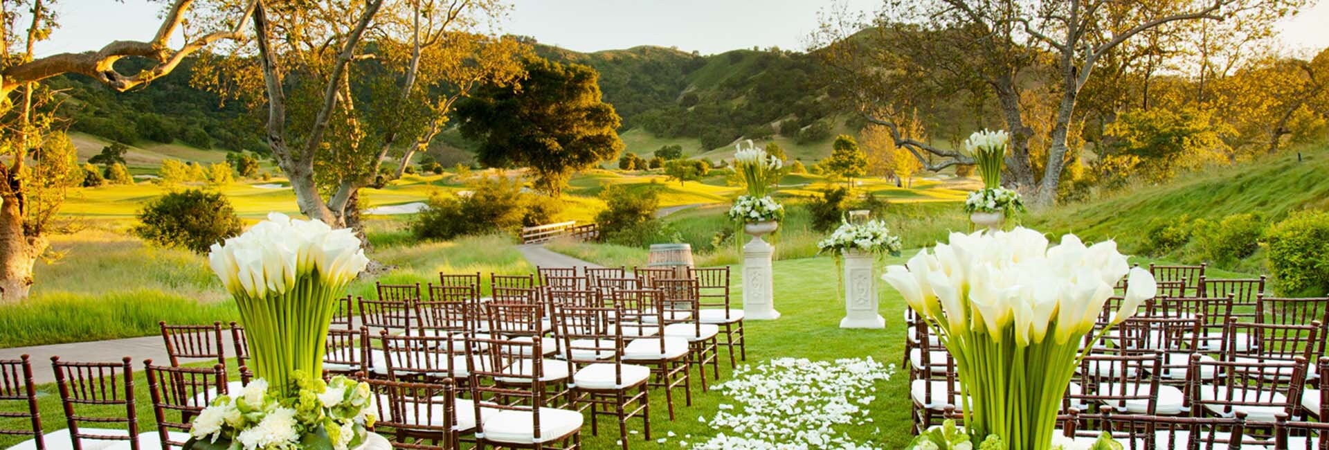 Outside wedding at CordeValle, CA 95046, USA