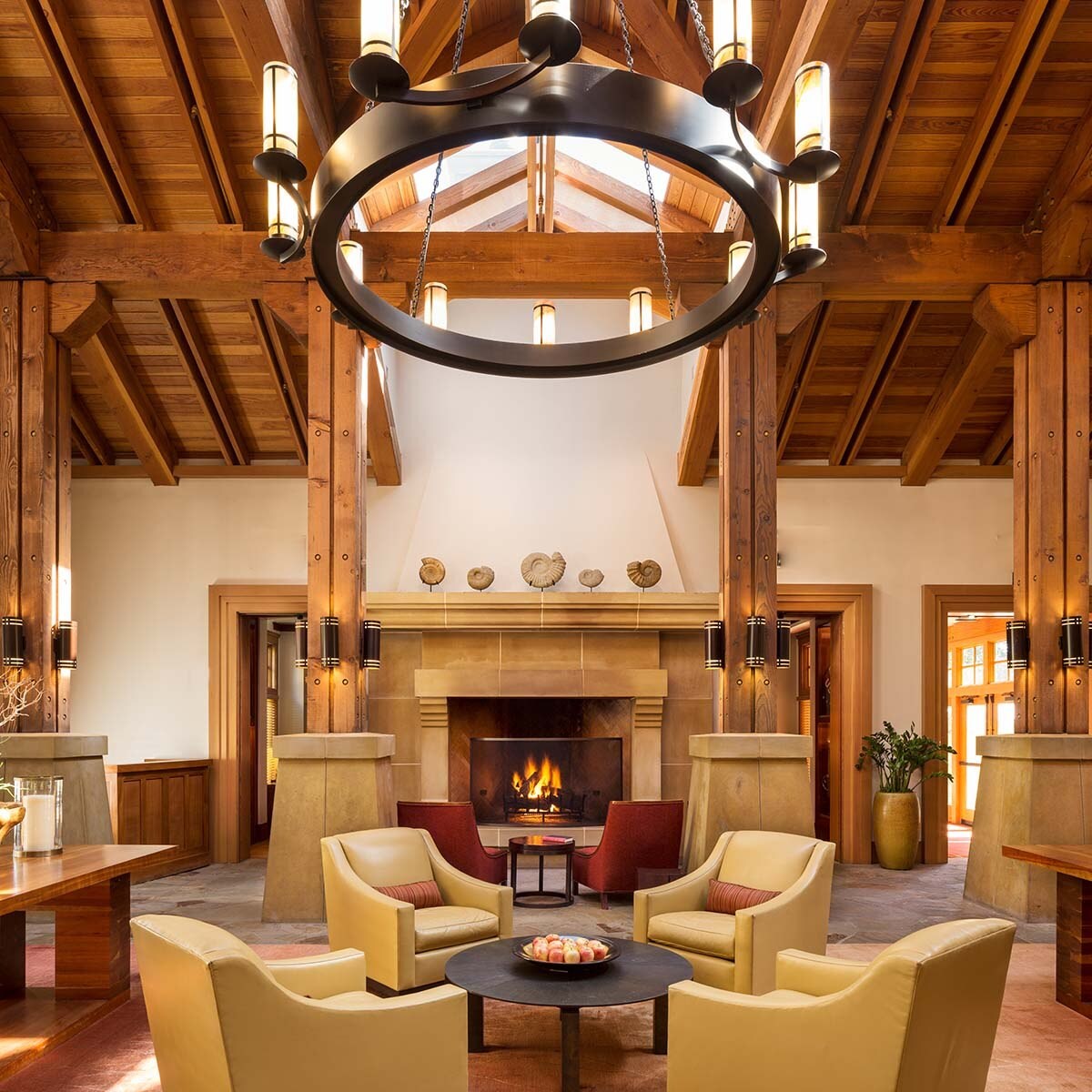 Four chairs in hall at CordeValle, CA 95046, USA