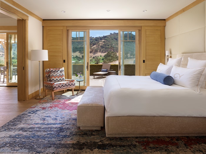 Bedroom for two persons at CordeValle, One CordeValle Club Dr., San Martin, CA 95046, USA