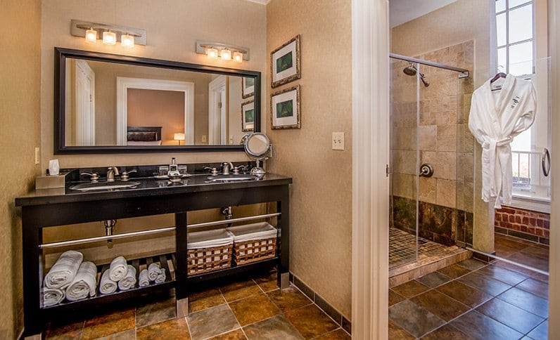 Luxurious bathroom at Craddock Terry Hotel