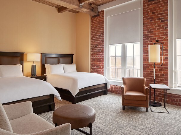  Double Queen Guestroom at Craddock Terry Hotel, Lynchburg-Virginia