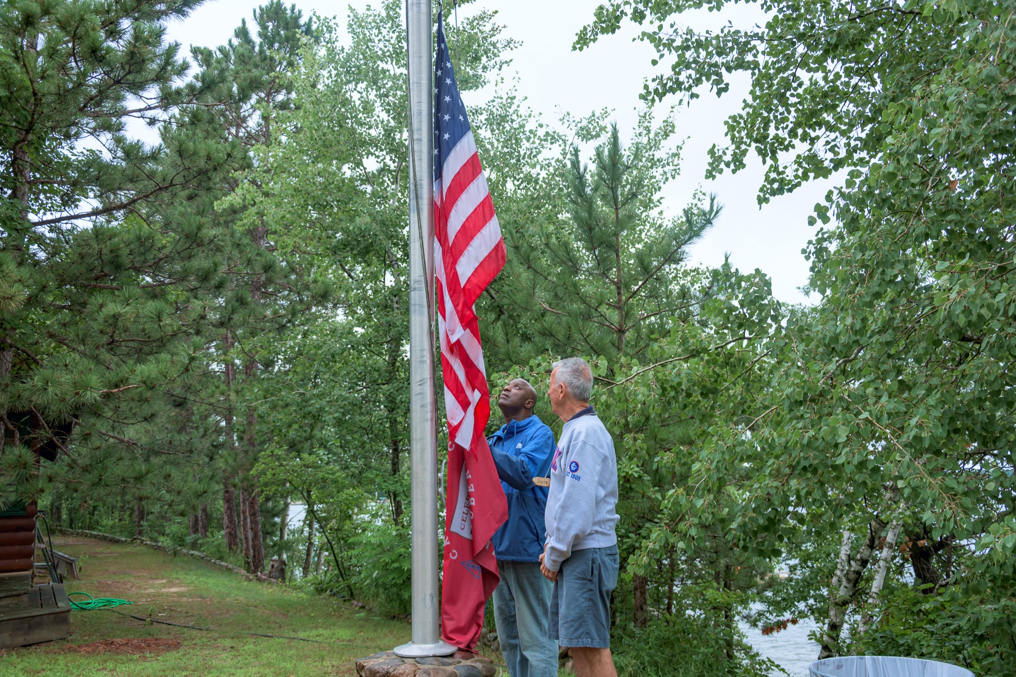 Morning tradition flag raising