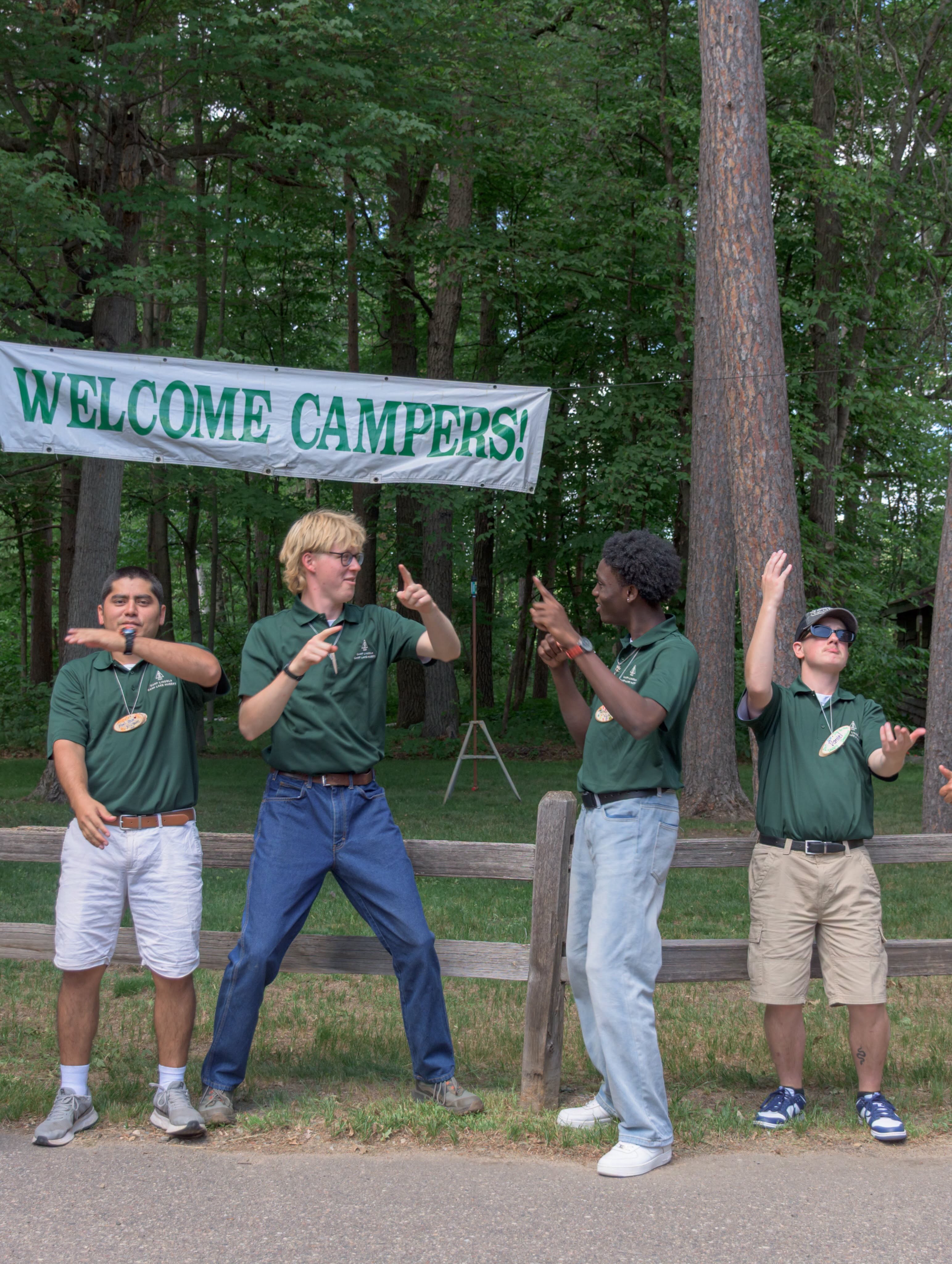 Camp Lincoln Staff Welcoming Campers