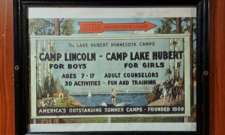 Historic paperwork, featuring Camp Lincoln & Lake Hubert