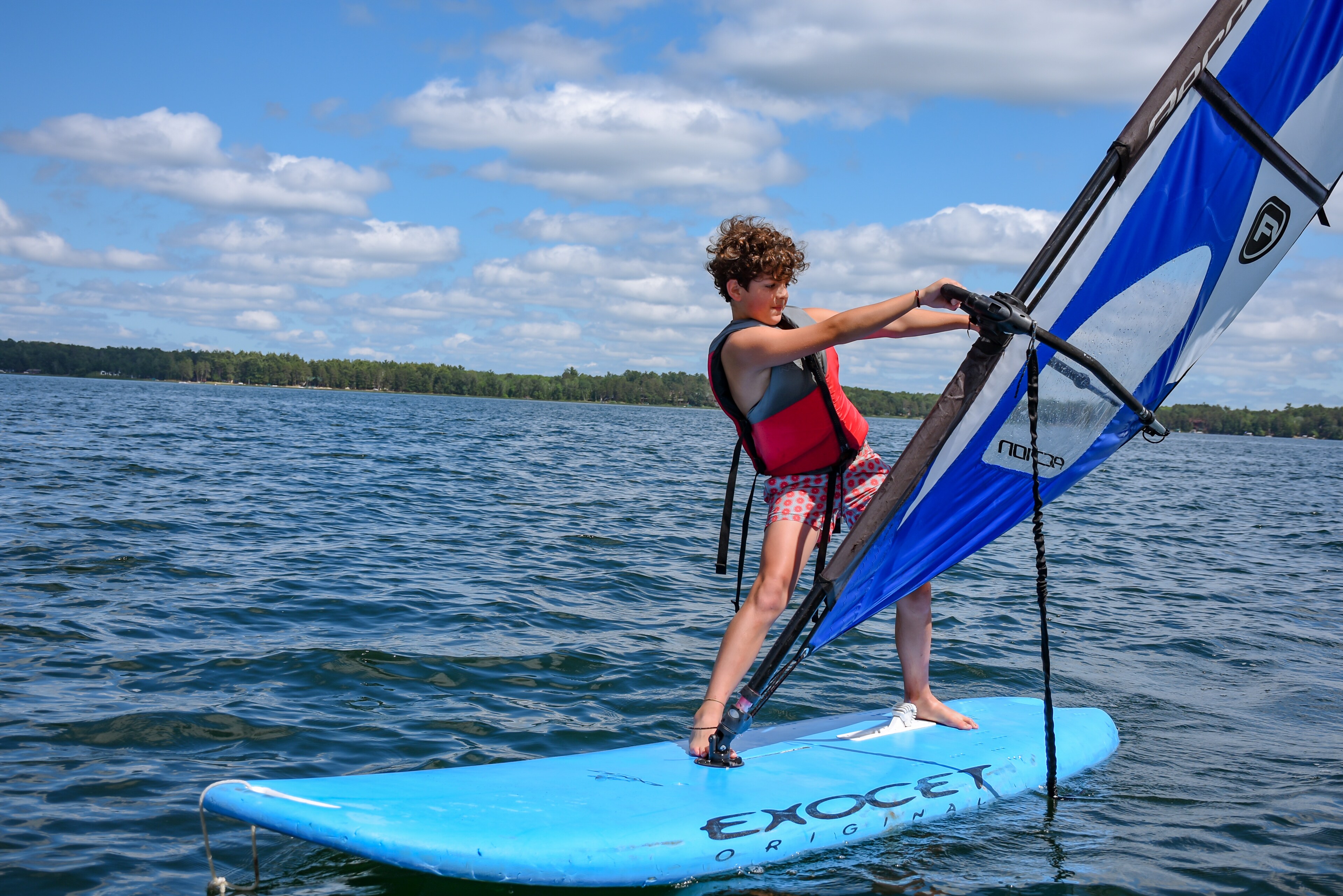 Windsurfing at Camp Lincoln and Camp Hubert Nisswa Minnesota