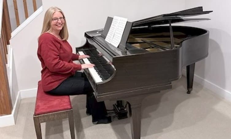 Heidi at the piano