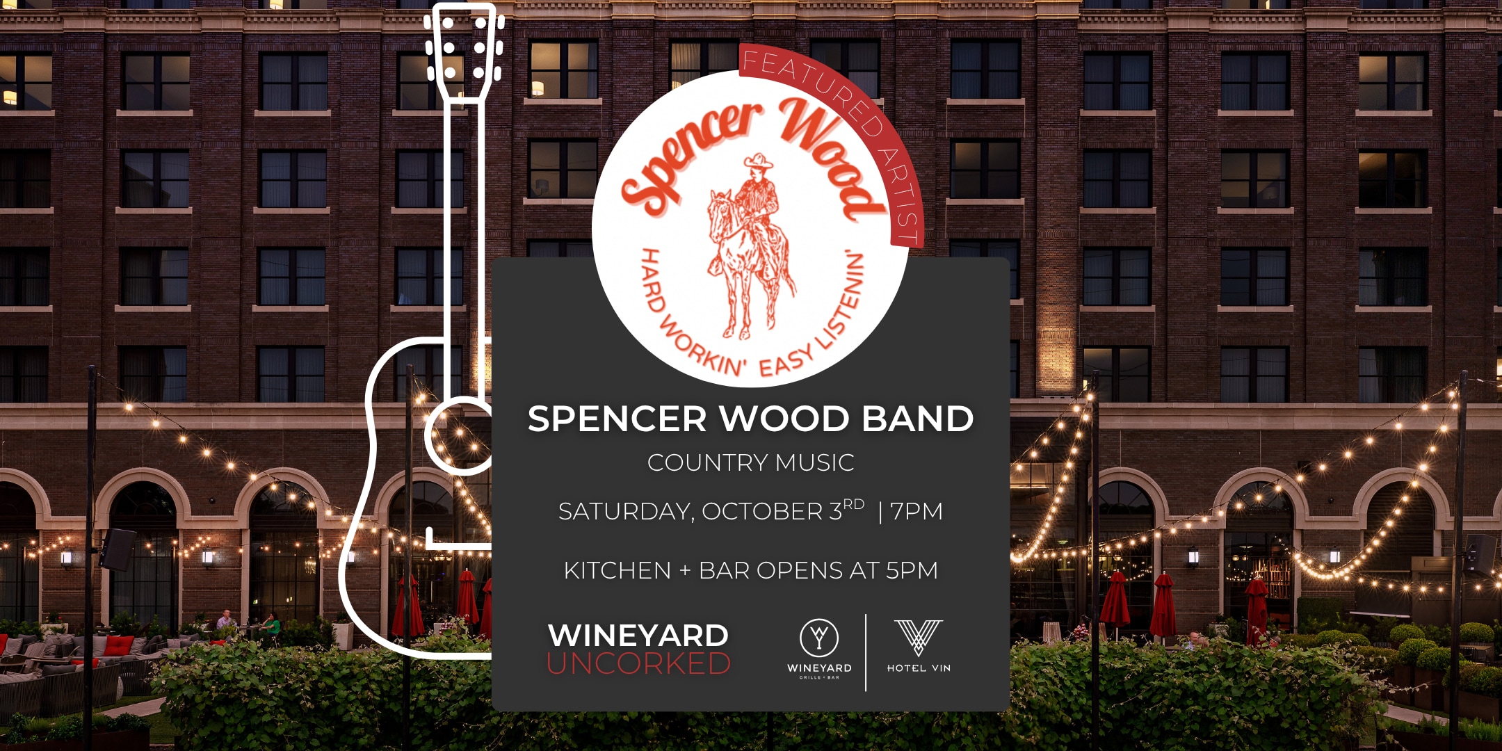 Spencer Wood Band | Live at WineYard Uncorked at WineYard Grille + Bar in Dallas, TX