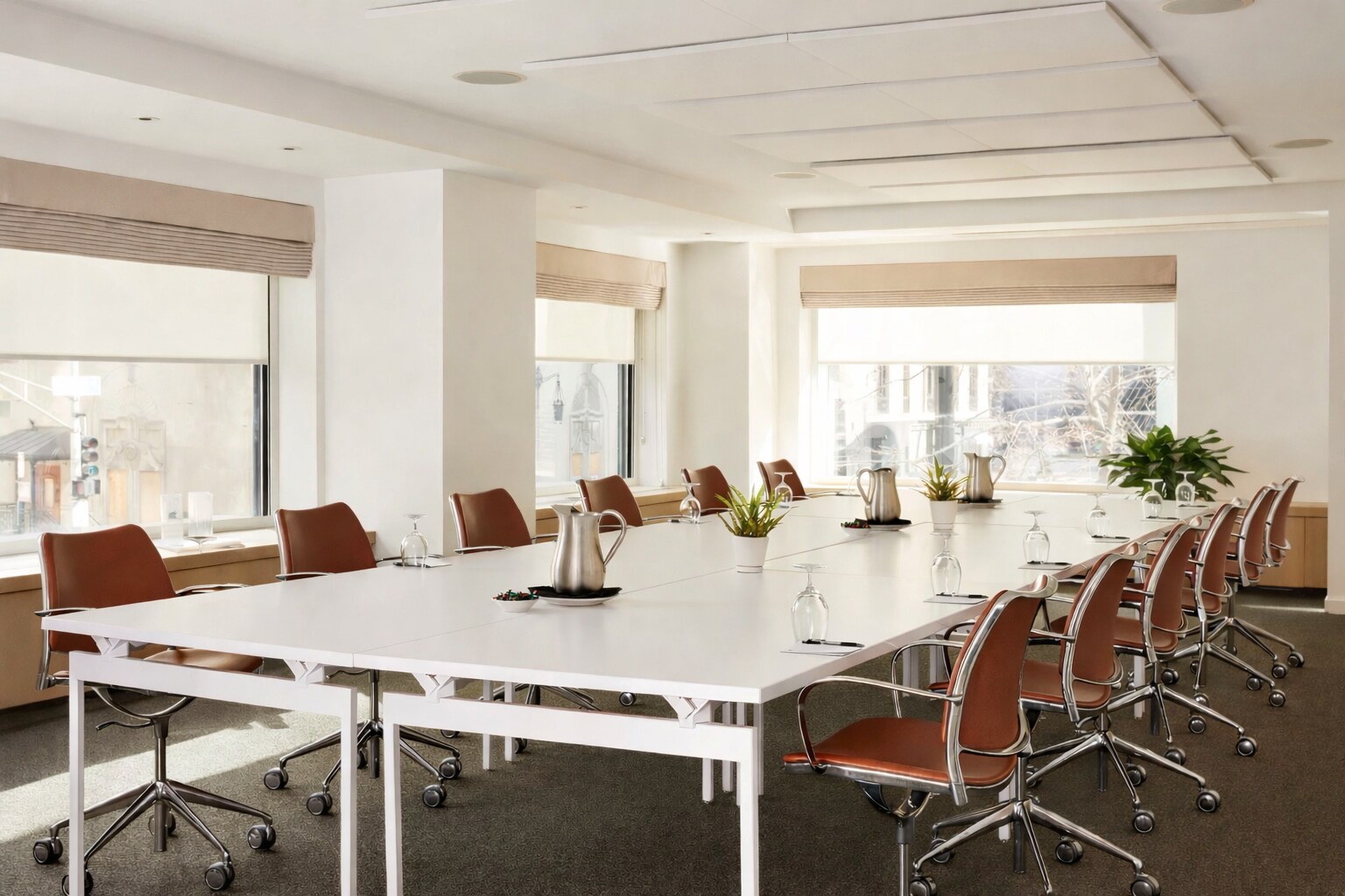 Modern conference room at The Rivvy Hotel in Ontario Street, Chicago, Illinois
