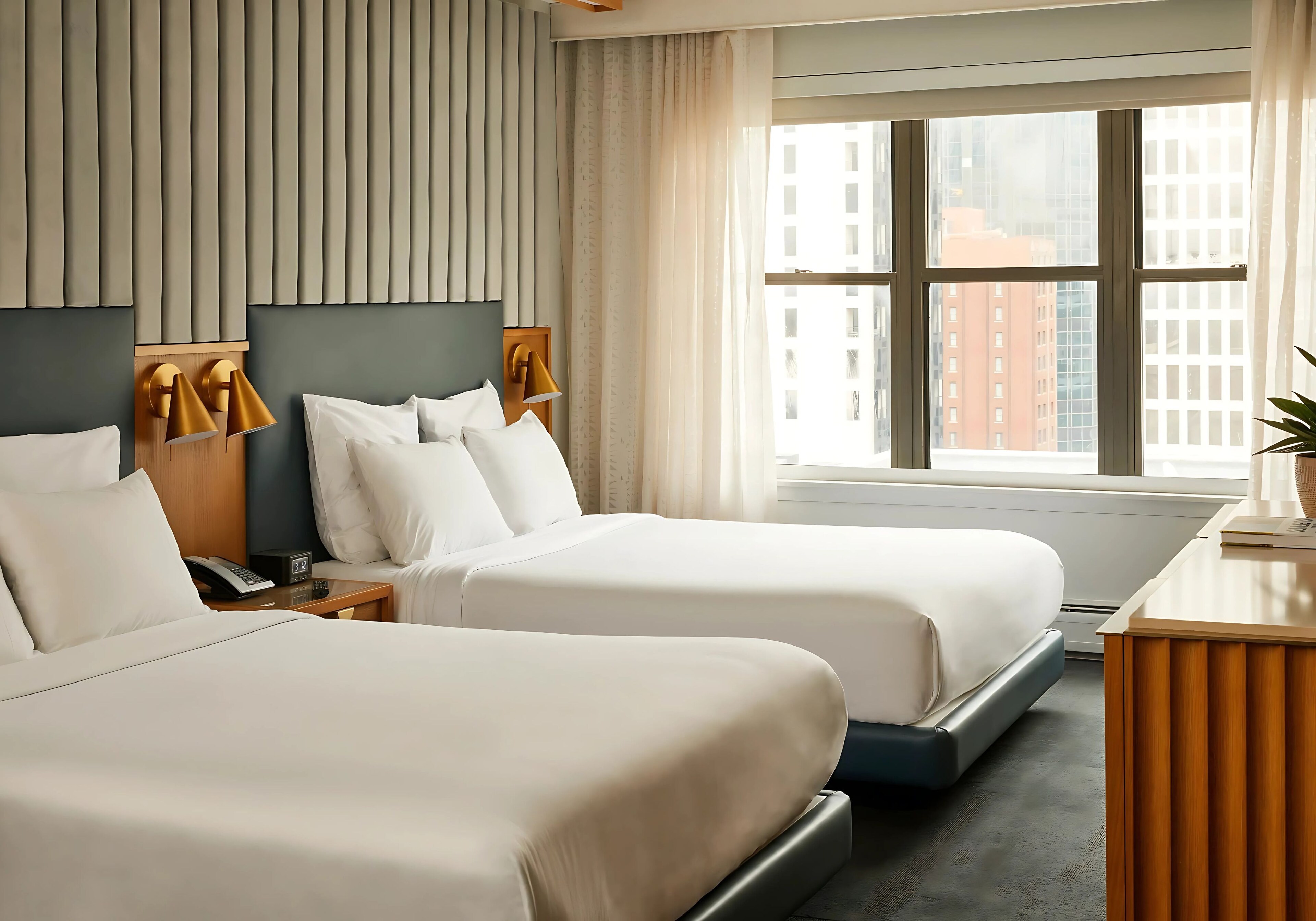 Accessible Guest Room 2 Queen at The Rivvy Hotel in Ontario Street, Chicago