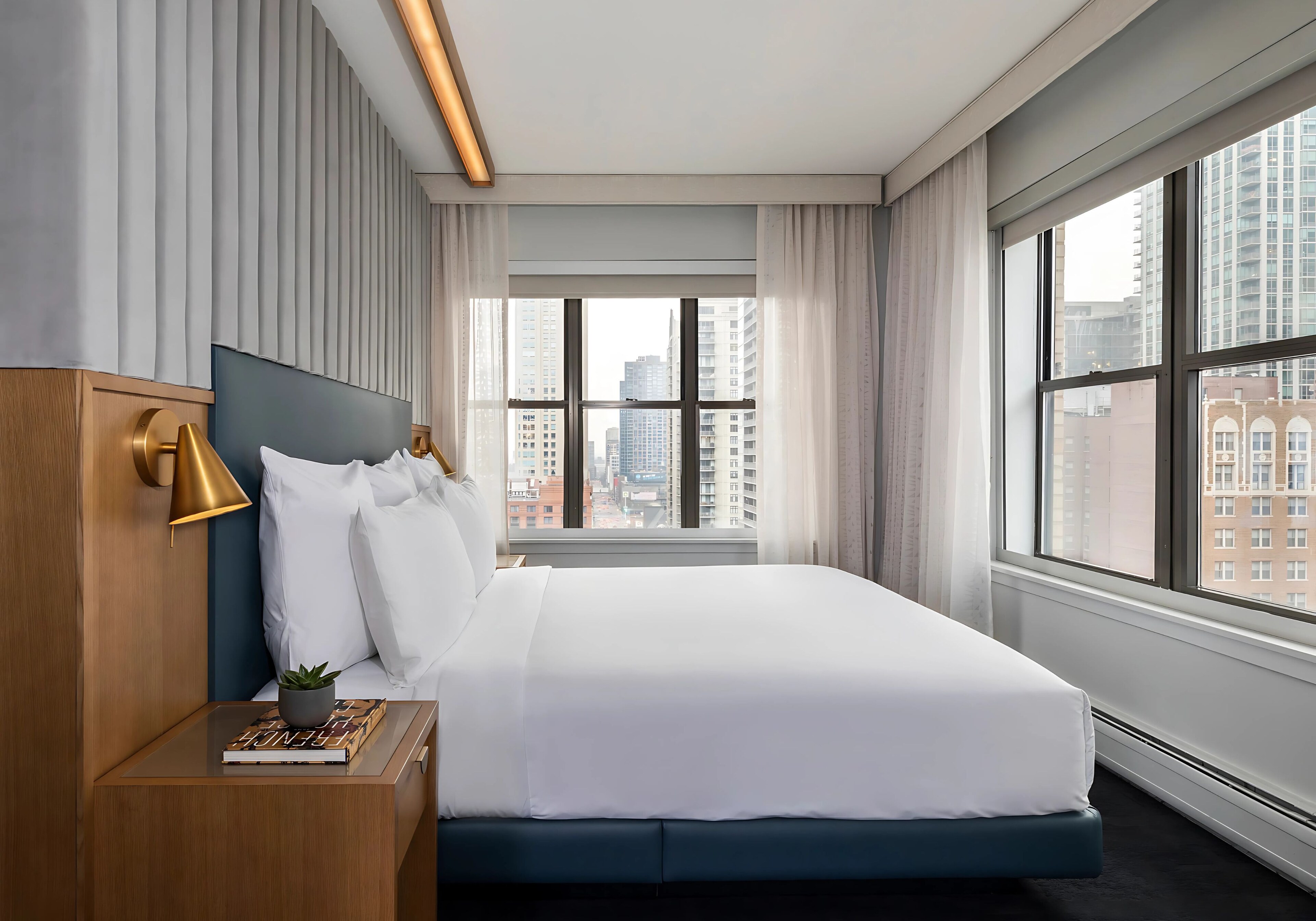 Corner One-Bedroom Suite, 1 King at The Rivvy Hotel in Ontario Street, Chicago