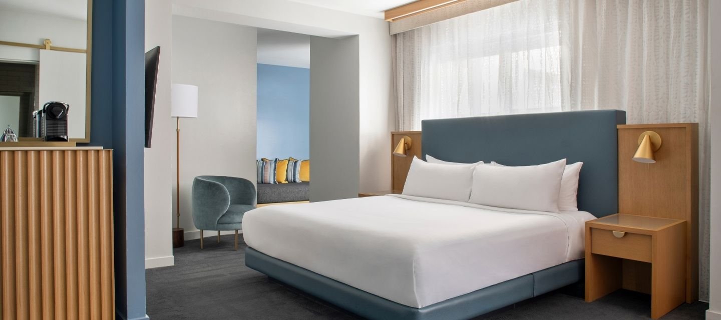 Accessible 1 Bedroom Suite, 1 King at The Rivvy Hotel in Ontario Street, Chicago