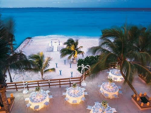 grand fiesta americana coral beach cancun dress code color:BLUE - LIGHT BLUE Farm Rio Sequin Blue layered black dress