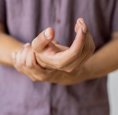 Man having an arm pain