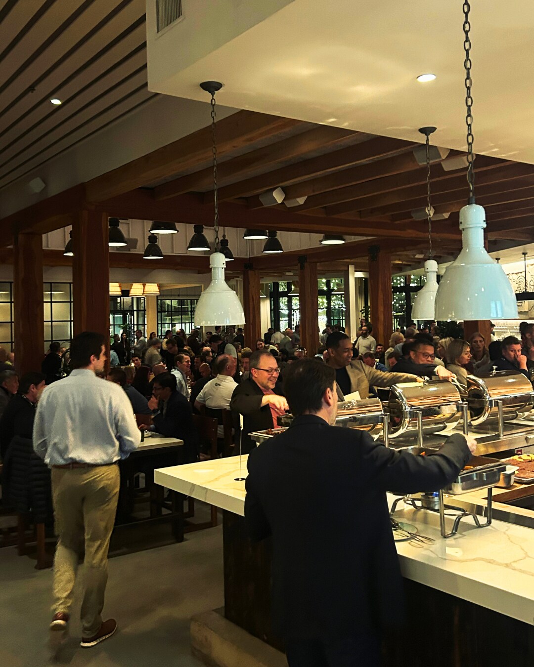 Group organized dinner at local restaurant