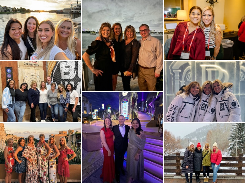 A collage of a group of women