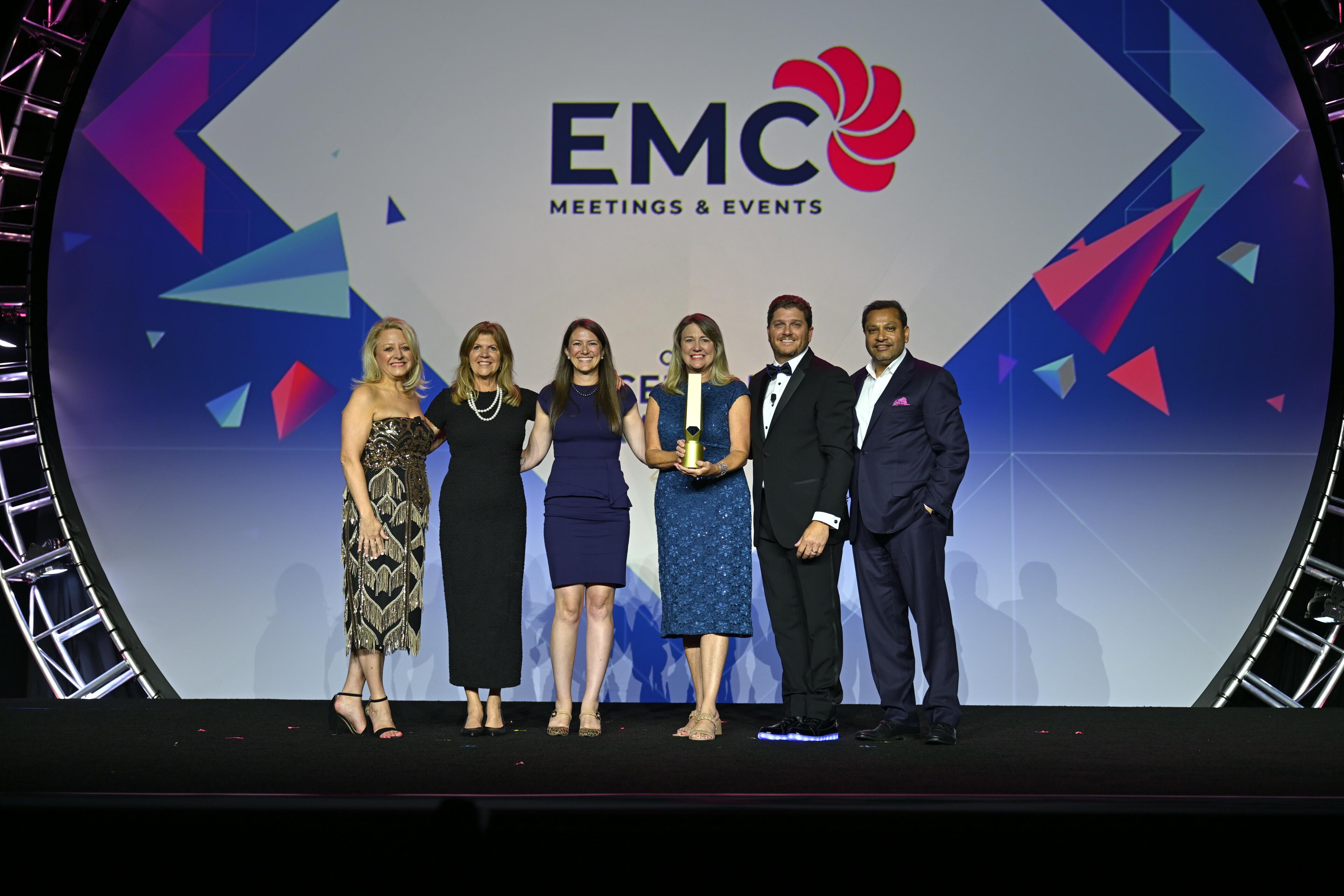 Leadership of EMC Meeting & Events, Sea Girt, New Jersey at Cvent's Excellence in Engagement Award - 1