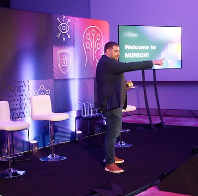 Production and staging setup for the client's Connect event series by EMC Meeting & Events, Sea Girt, New Jersey