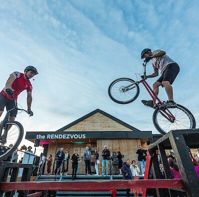 Incentive event in Whistler, Canada, featuring hired BMX bikers for entertainment EMC Meeting & Events, Sea Girt, New Jersey