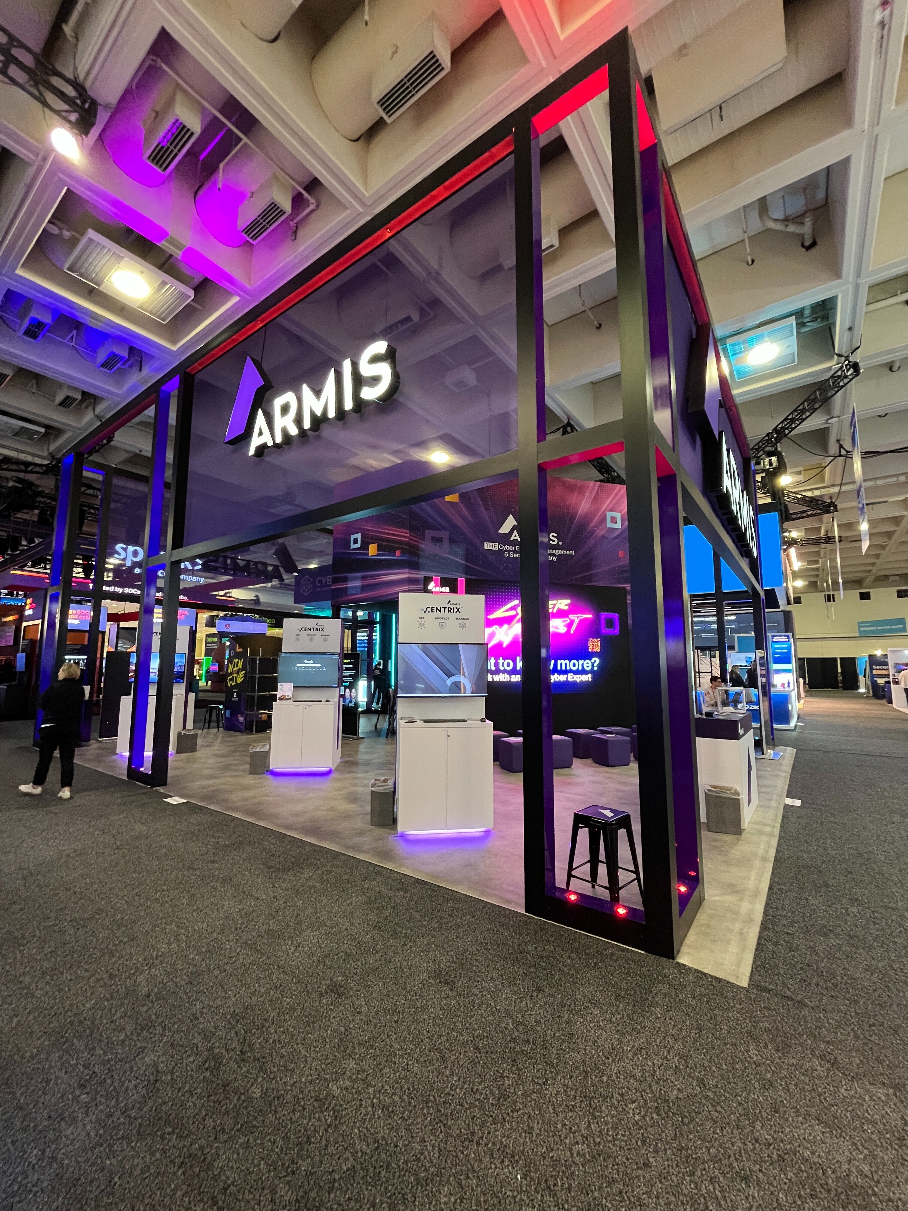 A client tradeshow booth