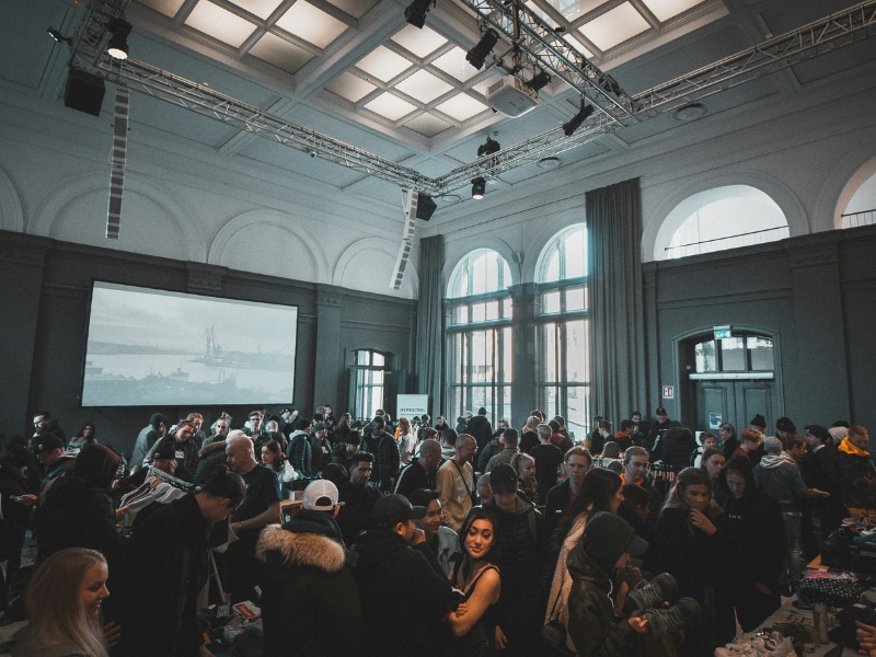 Audience at a tech product launch event