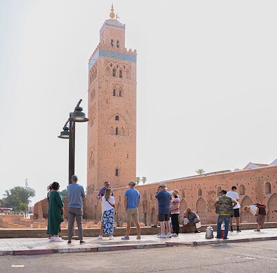 Attendees enjoying an offsite event in Marrakesh, Morocco.