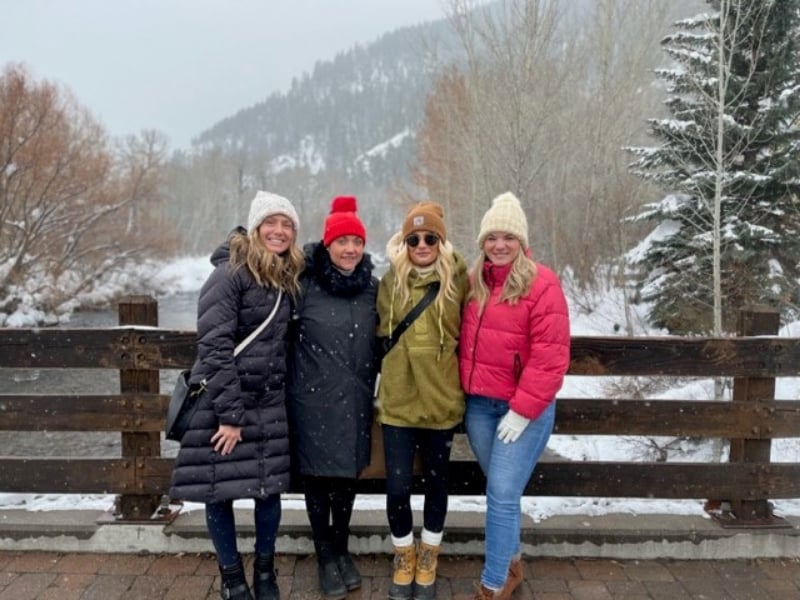A group of women posing for a picture