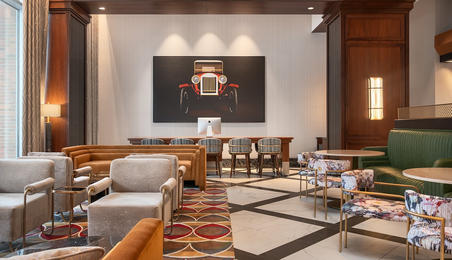 CHIMKGI Lobby of Hiltons at McCormick Place, Chicago.