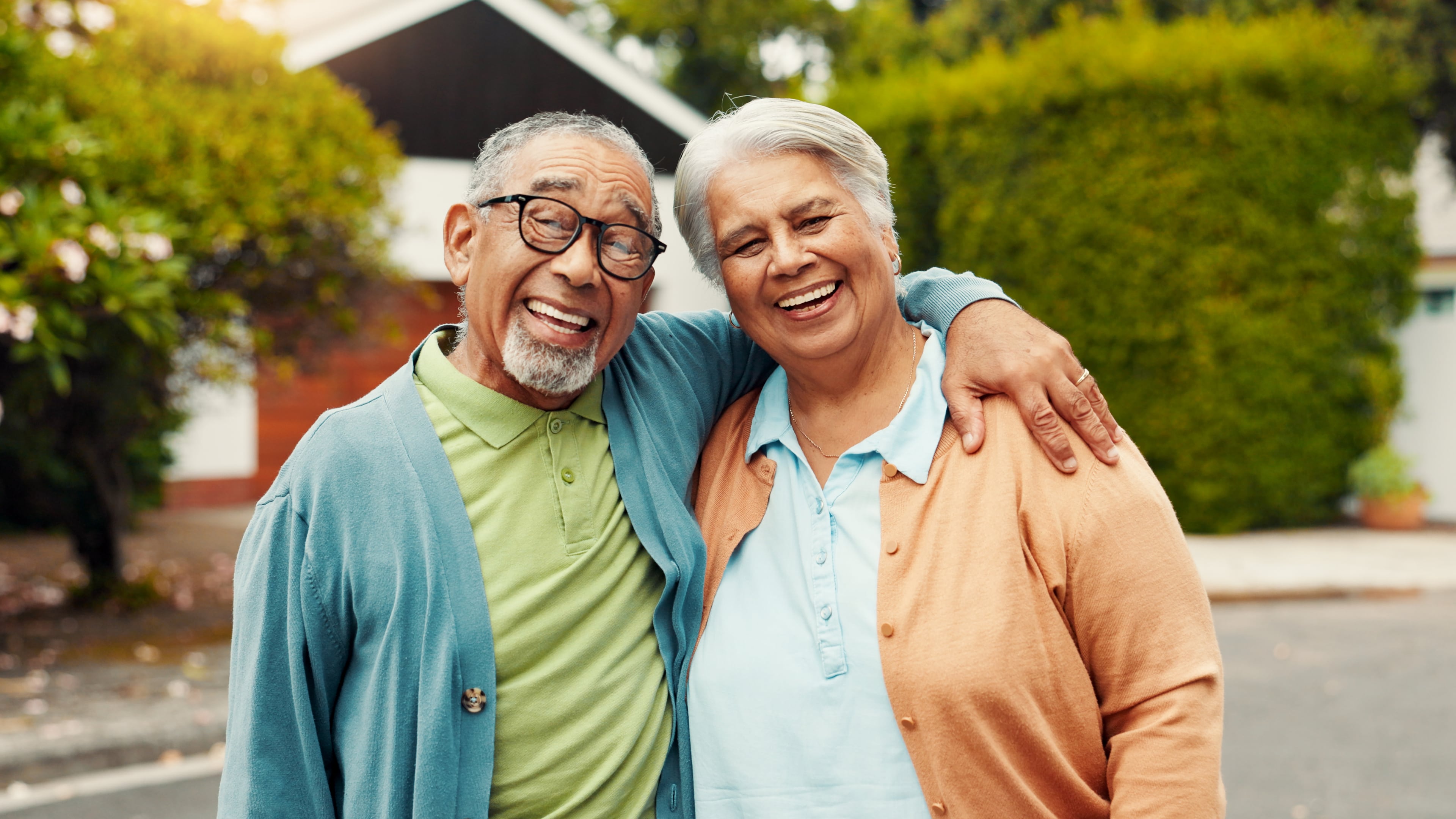 Happy couple in control of their financial future