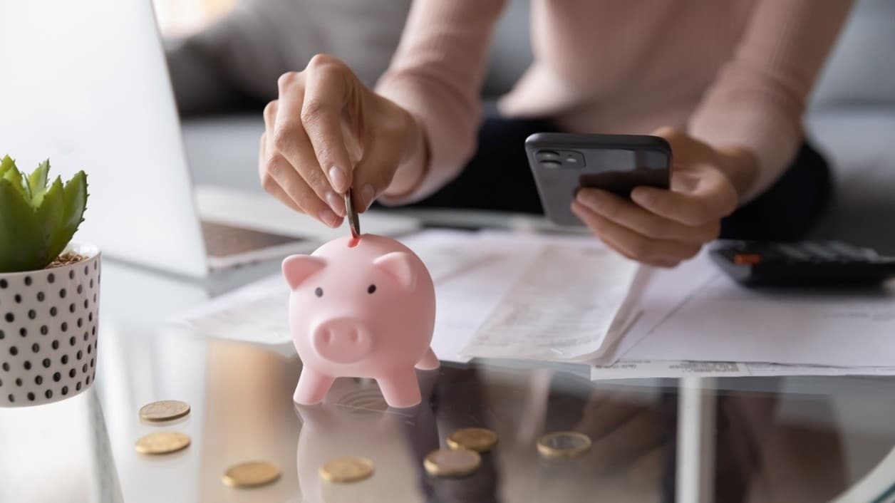 Woman managing her budget.