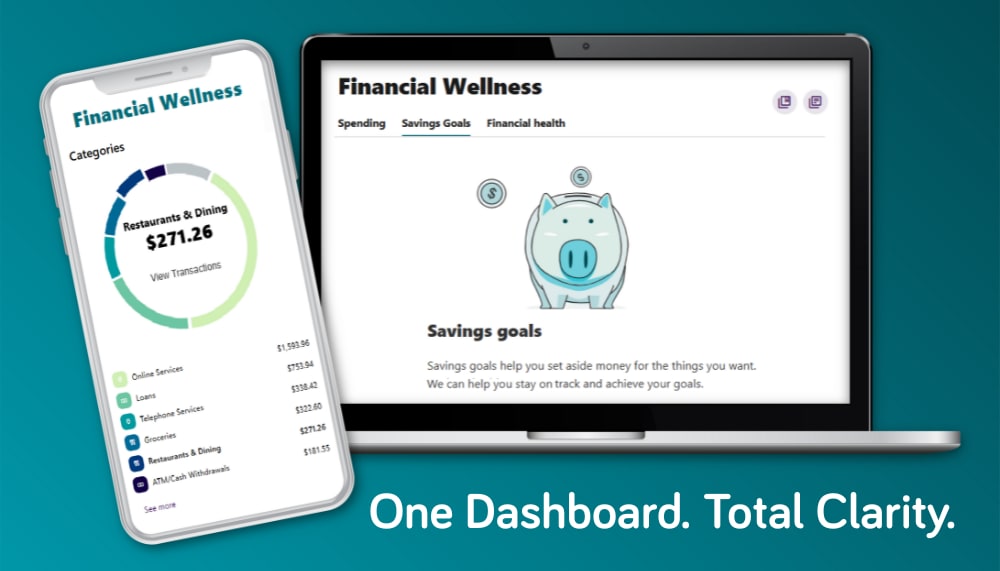FCU Anywhere Financial Wellness dashboard.