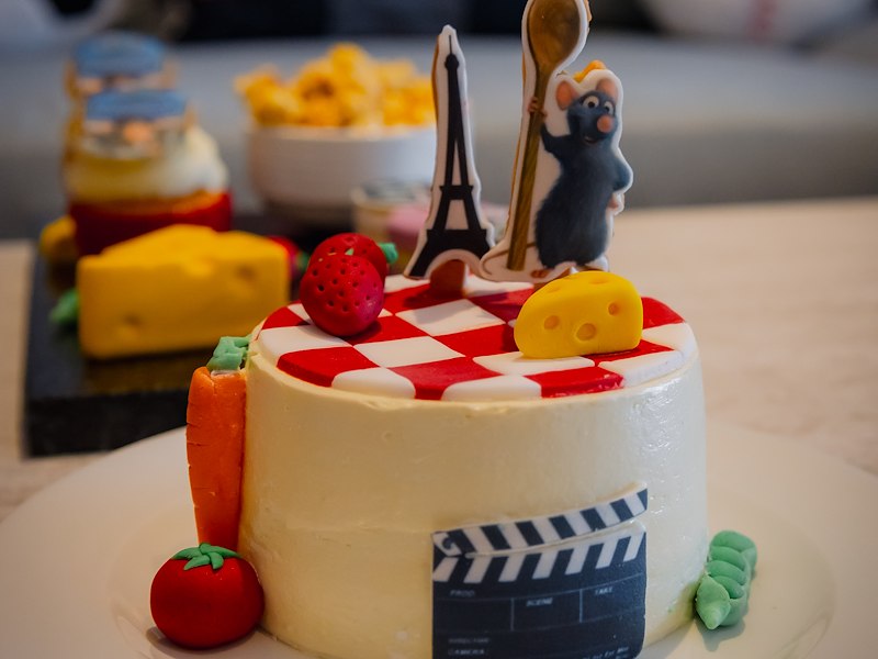 A cake on a plate