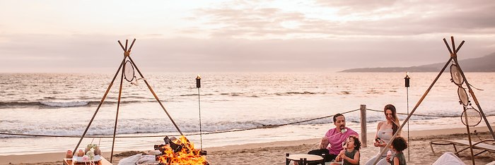 Fogata frente al mar