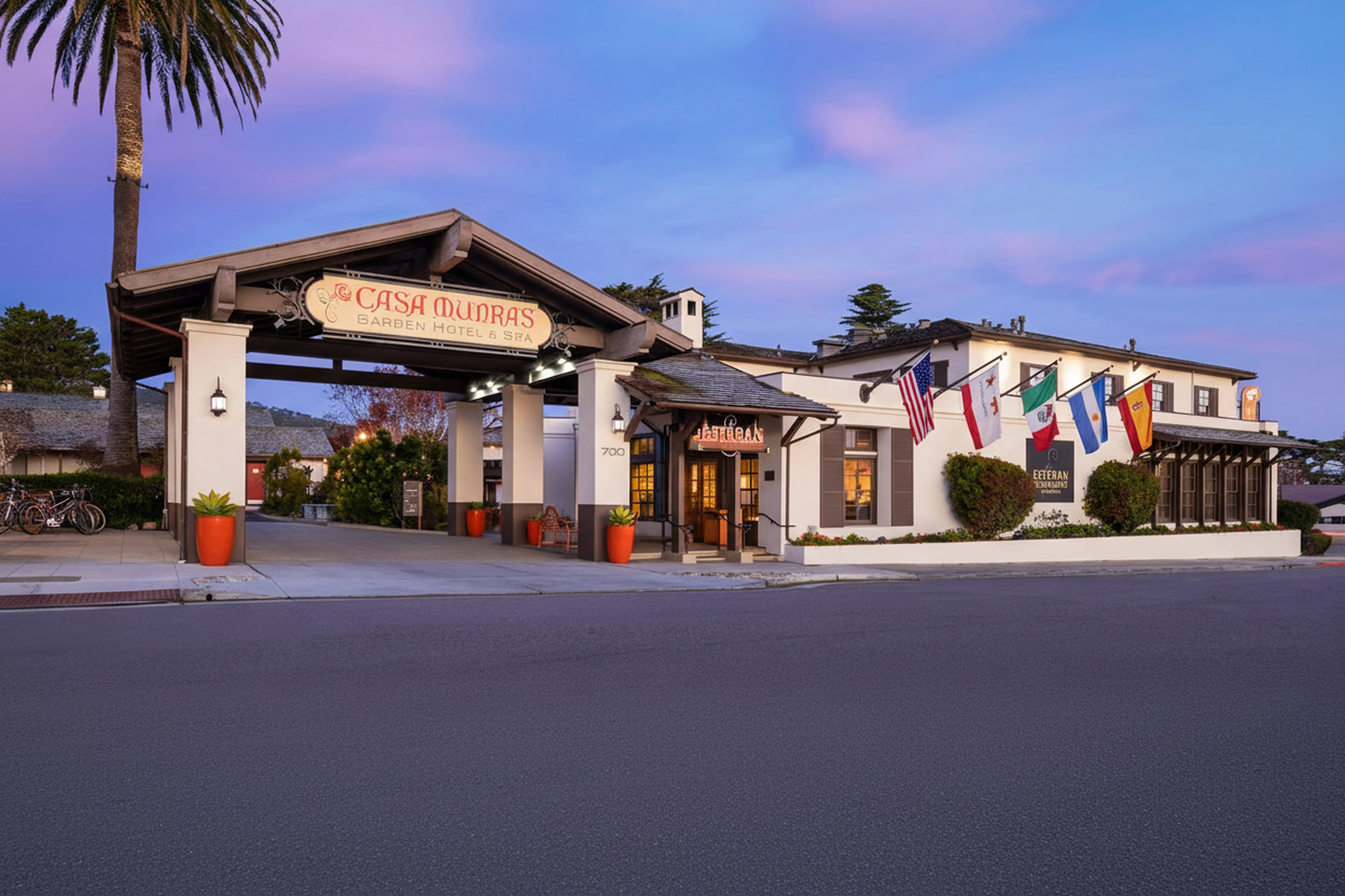 Exterior view of Casa Munras Garden Hotel & Spa, Monterey, California